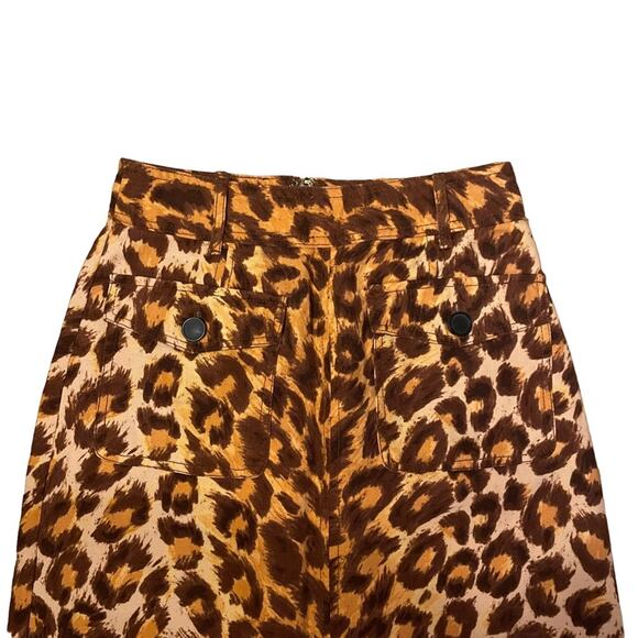 Kate Spade Panthera Canvas Midi Skirt Size 0 - Picture 2 of 11